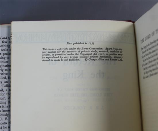 Tolkien, John Ronald Reuel - The Return of the King, first edition, original cloth in d.j., inner fly leaf with darkened (3)